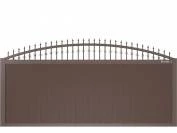 Щит арочный с пиками и вензелями с вертикальным расположением сэндвич-панелей